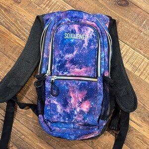 Galaxy Print Backpack with bota bag inside